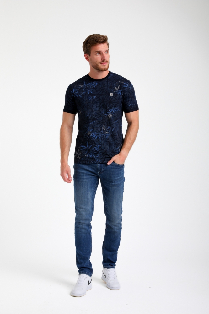 T SHIRT MET PRINT 155513 301 navy